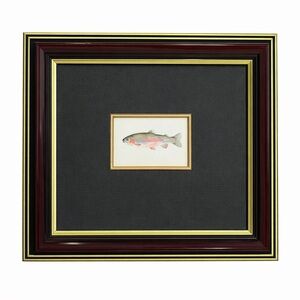 Framed Fish Art with Black and Gold Accents